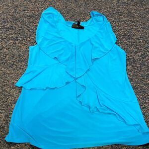 Anthony Blue Ruffle Top sz. L